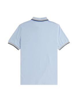 Polo Fred Perry Twin Tipped Hombre Celeste