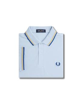 Polo Fred Perry Twin Tipped Hombre Celeste
