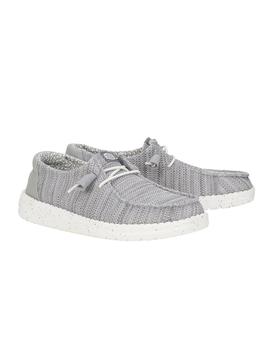 Zapatillas Hey Dude Wendy Stretch Box Mujer Gris