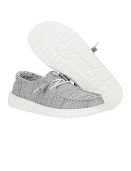 Zapatillas Hey Dude Wendy Stretch Box Mujer Gris