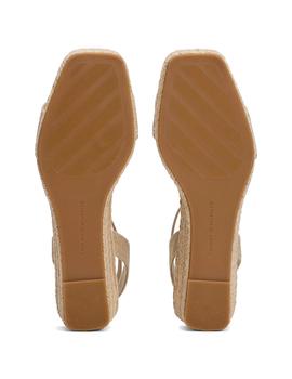 Zapatillas Tommy Espad Mid Wedge Mujer Marrón