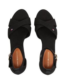Sandalias Tommy Flag Criss Mujer Negra
