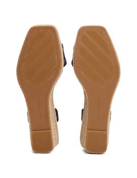 Sandalias Tommy Espadrille Mid Wedge Mujer Azul