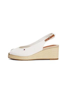 Sandalias Tommy Flag Mid Espadrille Ecru Mujer Blanco