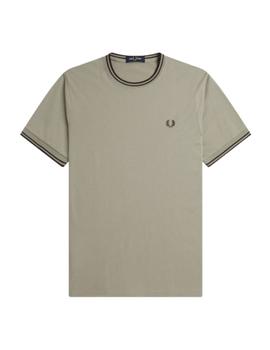 Camiseta Fred Perry Twin Tipped Hombre Gris