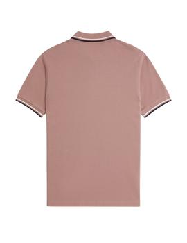 Polo Fred Perry Twin Tipped Hombre Rosa
