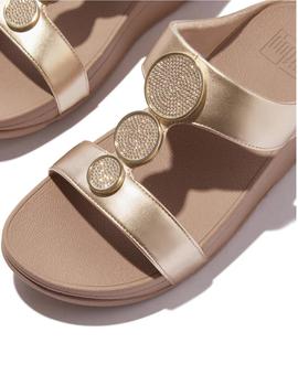 Sandalias Fitflop Halo Bead Circle Mujer Beige