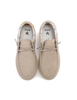 Zapatillas Pitas Wallabi Daisy Mujer Beige