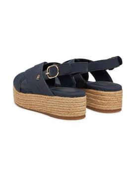 Sandalias Tommy Denim Espadrille Mujer Azul