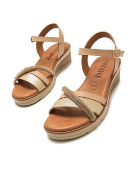 Sandalias Mustang Tira Brillos Mujer Platino