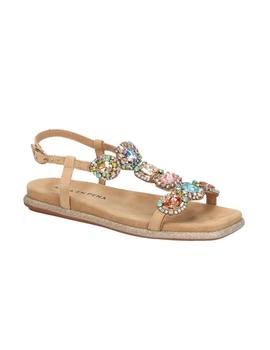 Sandalias Alma en Pena Suede Sand Mujer Multicolor