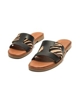 Sandalias Mustang Cebra Natural Mujer Multicolor
