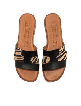 Sandalias Mustang Cebra Natural Mujer Multicolor