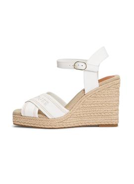 Sandalias Tommy Alpargata Mujer Blanco