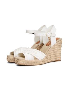 Sandalias Tommy Alpargata Mujer Blanco