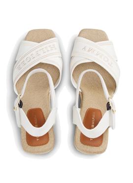 Sandalias Tommy Alpargata Mujer Blanco
