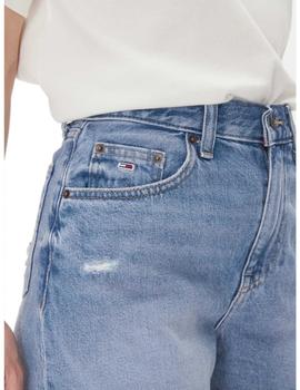 Pantalón Tommy Hot Denim Light Mujer Azul