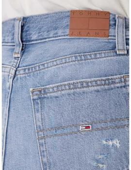 Pantalón Tommy Hot Denim Light Mujer Azul
