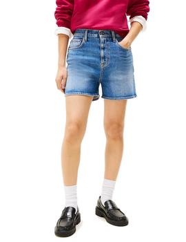 Pantalón Tommy Mom Mujer Azul