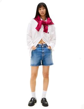 Pantalón Tommy Mom Mujer Azul