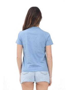 Camiseta Tommy Regular Badge Mujer Azul