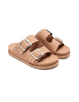 Sandalias Gioseppo Tachas Alburg Mujer Beige