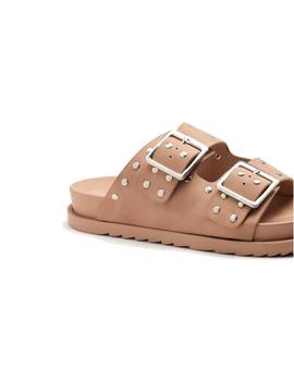 Sandalias Gioseppo Tachas Alburg Mujer Beige