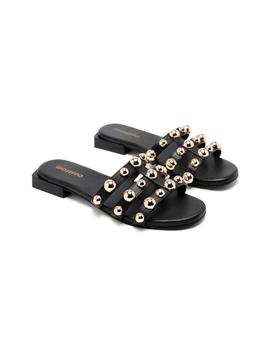 Sandalias Gioseppo Tachas Piel Dekorra Mujer Negro
