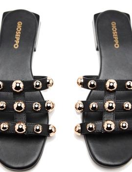 Sandalias Gioseppo Tachas Piel Dekorra Mujer Negro