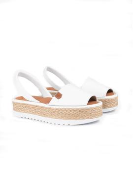 Sandalias Popa Saona Piel Blanco Piel