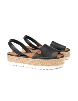 Sandalias Popa Saona Piel Mujer Negro
