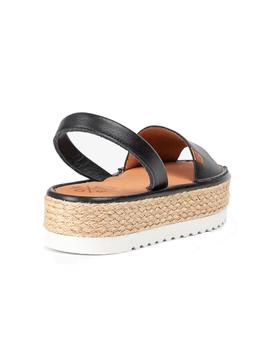 Sandalias Popa Saona Piel Mujer Negro