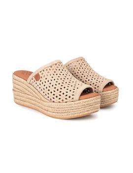 Sandalias Popa Arenita Picado Beige Serraje