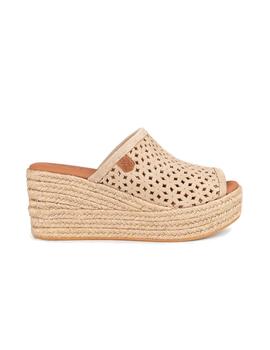 Sandalias Popa Arenita Picado Beige Serraje