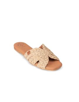 Sandalias Popa Durban Costa Cuero Yute Mujer Beige