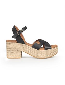 Sandalias Popa Clifton Piel Mujer Negro Napa
