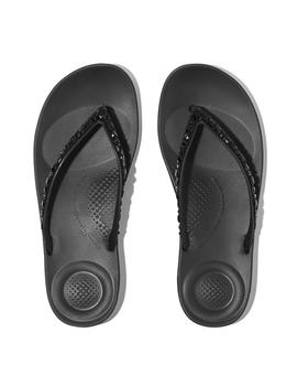 Sandalias Fitflop MultiCrystal Ergonomic Mujer Negro
