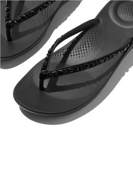 Sandalias Fitflop MultiCrystal Ergonomic Mujer Negro