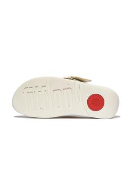 Sandalias Fitflop Leather Cross Paris Mujer Beige