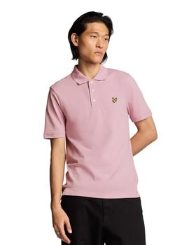 Polo Lyle & Scott Plain Hombre Rosa