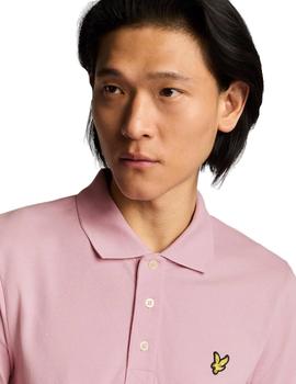 Polo Lyle & Scott Plain Hombre Rosa