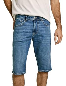 Pantalón Corto Pepe Jeans Straight Short Cash Hombre Azul