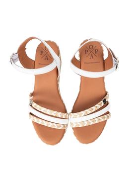 Sandalias Popa Albany Cuerda Mujer Blanco