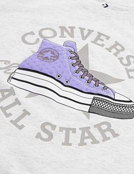 Camiseta Converse Kids Niño Gris