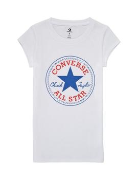 Camiseta Converse Niña Blanca