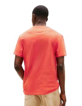 Camiseta Tommy Essentials Hombre Vermillion