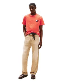 Camiseta Tommy Essentials Hombre Vermillion