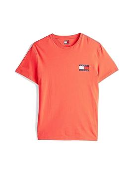 Camiseta Tommy Essentials Hombre Vermillion