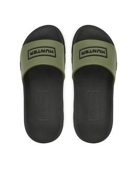Chanclas Hunter Synthetic Slider Lichen Mujer Verde
