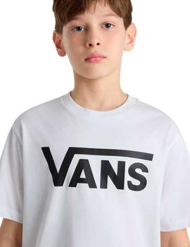 Camiseta Vans Classic Niño Blanca